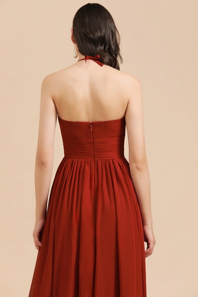 BM2004 Halter A-line Pleated Chiffon Bridesmaid Dress_10