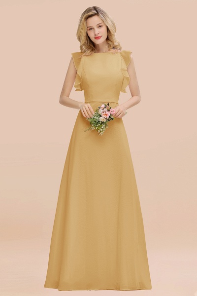 BM0783 Elegant Simple Jewel Sleeveless A-line Bridesmaid Dress_13
