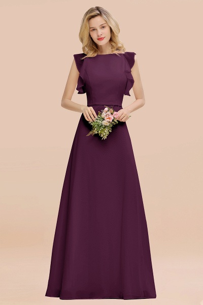 BM0783 Elegant Simple Jewel Sleeveless A-line Bridesmaid Dress_20