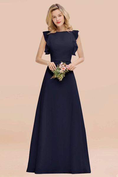BM0783 Elegant Simple Jewel Sleeveless A-line Bridesmaid Dress_28