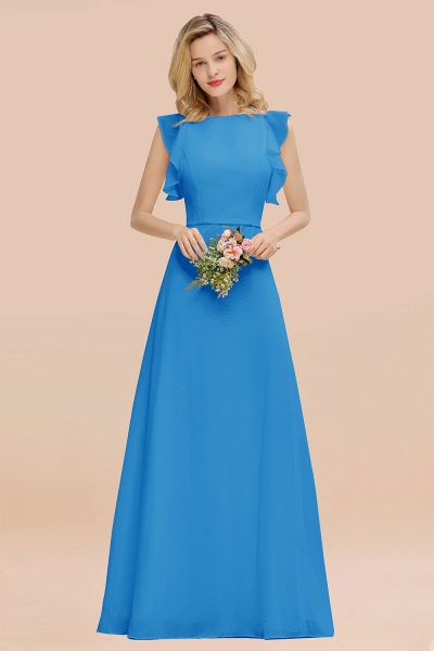 BM0783 Elegant Simple Jewel Sleeveless A-line Bridesmaid Dress_25