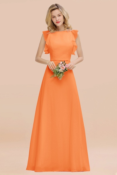 BM0783 Elegant Simple Jewel Sleeveless A-line Bridesmaid Dress_15
