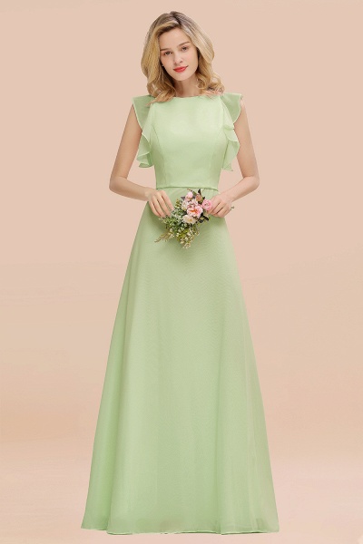 BM0783 Elegant Simple Jewel Sleeveless A-line Bridesmaid Dress_35