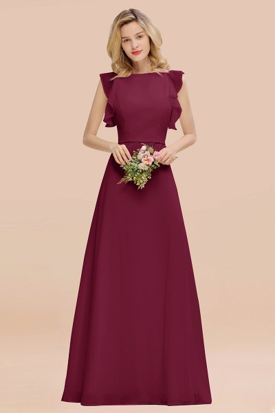 BM0783 Elegant Simple Jewel Sleeveless A-line Bridesmaid Dress_44