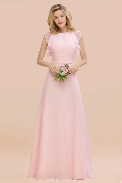 BM0783 Elegant Simple Jewel Sleeveless A-line Bridesmaid Dress_3