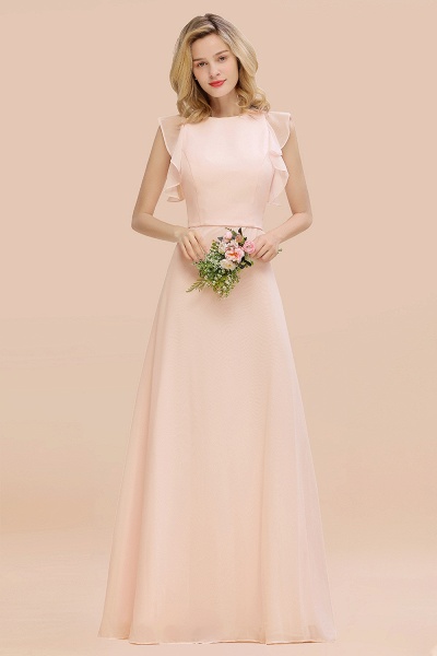 BM0783 Elegant Simple Jewel Sleeveless A-line Bridesmaid Dress_5