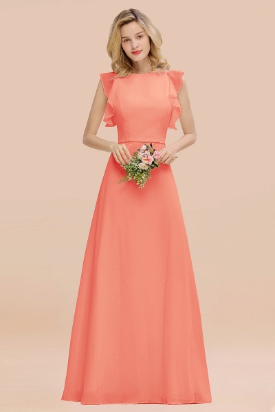 BM0783 Elegant Simple Jewel Sleeveless A-line Bridesmaid Dress_45