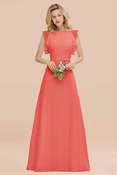 BM0783 Elegant Simple Jewel Sleeveless A-line Bridesmaid Dress_7