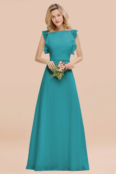 BM0783 Elegant Simple Jewel Sleeveless A-line Bridesmaid Dress_32