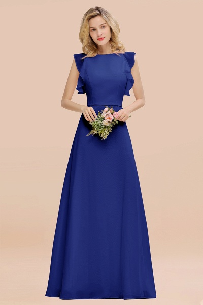 BM0783 Elegant Simple Jewel Sleeveless A-line Bridesmaid Dress_26