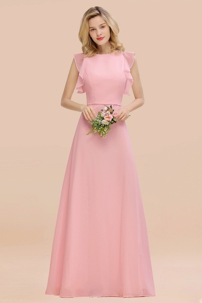 BM0783 Elegant Simple Jewel Sleeveless A-line Bridesmaid Dress_4