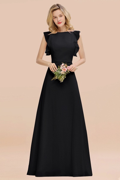 BM0783 Elegant Simple Jewel Sleeveless A-line Bridesmaid Dress_29