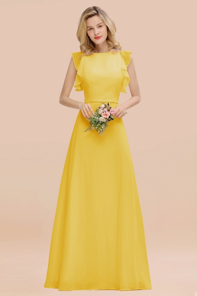 BM0783 Elegant Simple Jewel Sleeveless A-line Bridesmaid Dress_17