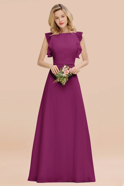 BM0783 Elegant Simple Jewel Sleeveless A-line Bridesmaid Dress_42