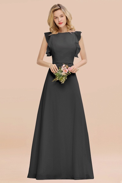 BM0783 Elegant Simple Jewel Sleeveless A-line Bridesmaid Dress_46