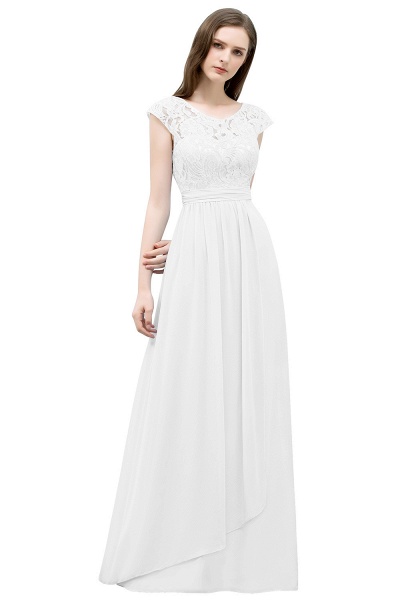 Lace A-line Floor Length Bridesmaid Dress_2