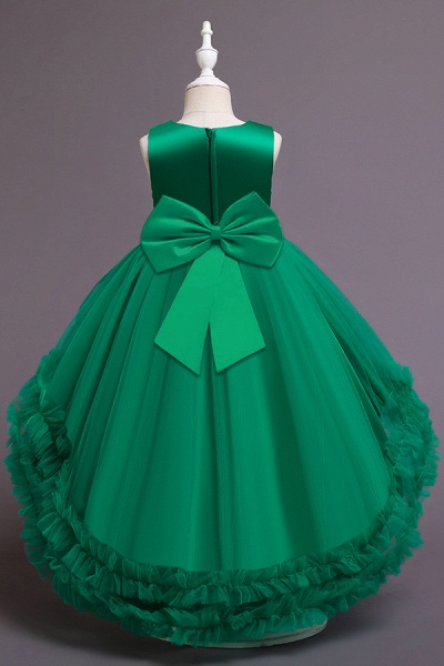 FS9980 Green Scoop Jewel Flower Girl Dress For Wedding_7