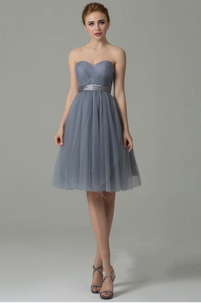 Simple Short A-line Sweetheart Tulle Infinity Formal Dress_2
