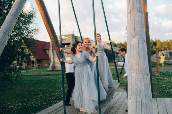 Elegant A-line Multiway Tulle Floor-length Backless Bridesmaid Dresses_6