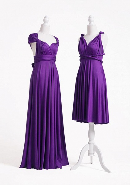 Long A-line Multiway Infinity Purple Bridesmaid Dress_3