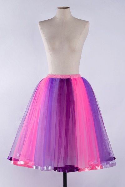Rainbow Tutu Skirt Layered Tulle Skirt Girls Colorful Costumes Tutu Womens_11