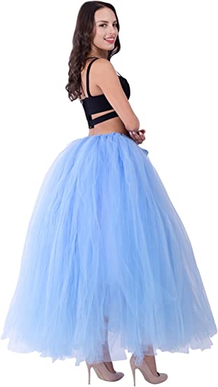 Rainbow ballet skirt Ankle Length tulle skirt girl colorful Halloween clothing ballet Dress_9