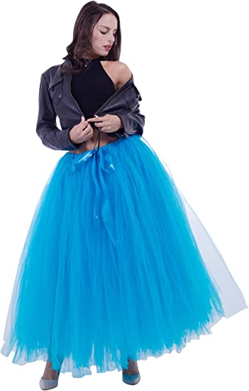 Rainbow ballet skirt Ankle Length tulle skirt girl colorful Halloween clothing ballet Dress_6