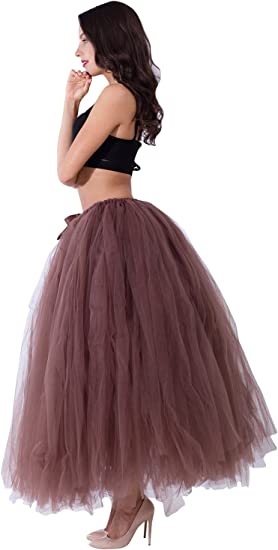 Rainbow ballet skirt Ankle Length tulle skirt girl colorful Halloween clothing ballet Dress_5