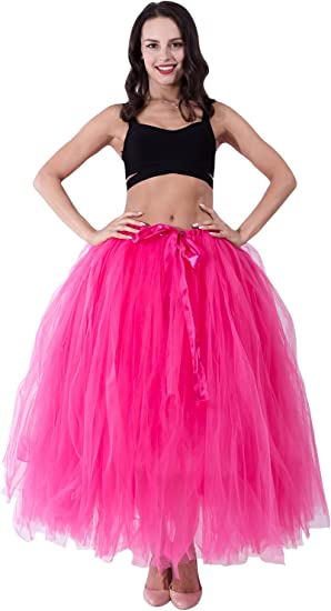 Rainbow ballet skirt Ankle Length tulle skirt girl colorful Halloween clothing ballet Dress_4