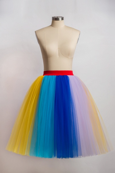 Rainbow Tutu Skirt Layered Tulle Skirt Girls Colorful Costumes Tutu Womens_5