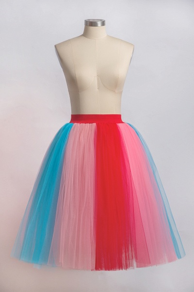 Rainbow Tutu Skirt Layered Tulle Skirt Girls Colorful Costumes Tutu Womens_3