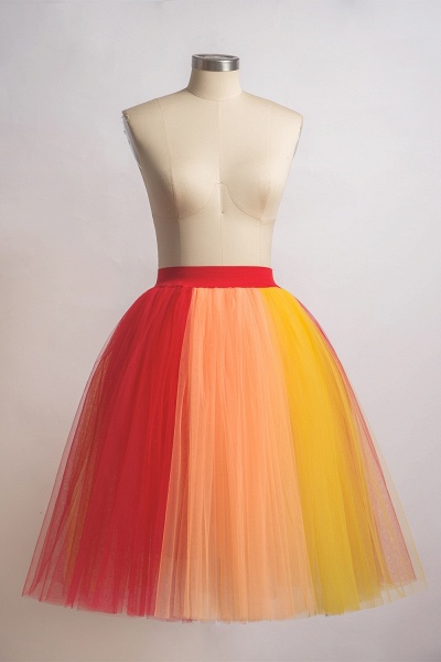 Rainbow Tutu Skirt Layered Tulle Skirt Girls Colorful Costumes Tutu Womens_4