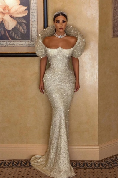 Stunning Mermaid Sleeveless Sweep Floor Wedding Dress with Special Back Decoration