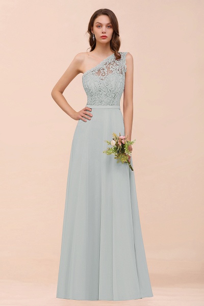 Classy One Shoulder Appliques Lace Floor-length A-Line Chiffon Bridesmaid Dress_38