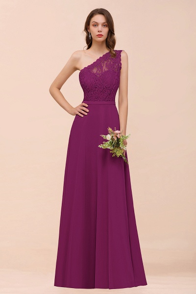 Classy One Shoulder Appliques Lace Floor-length A-Line Chiffon Bridesmaid Dress_42