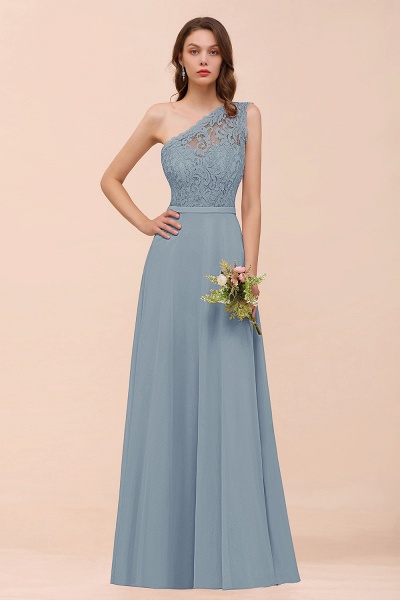 Classy One Shoulder Appliques Lace Floor-length A-Line Chiffon Bridesmaid Dress_40