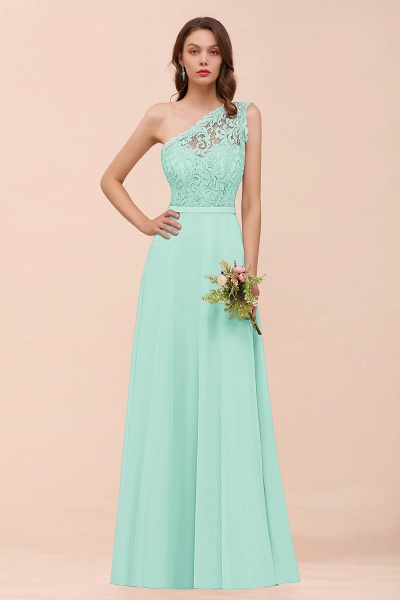 Classy One Shoulder Appliques Lace Floor-length A-Line Chiffon Bridesmaid Dress_36