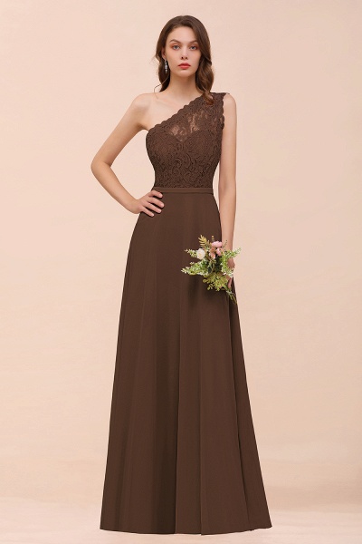 Classy One Shoulder Appliques Lace Floor-length A-Line Chiffon Bridesmaid Dress_12