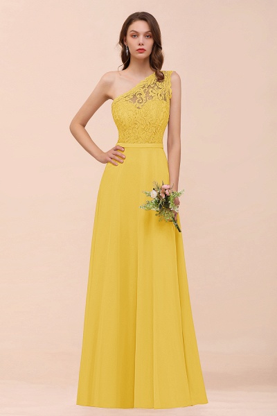 Classy One Shoulder Appliques Lace Floor-length A-Line Chiffon Bridesmaid Dress_17