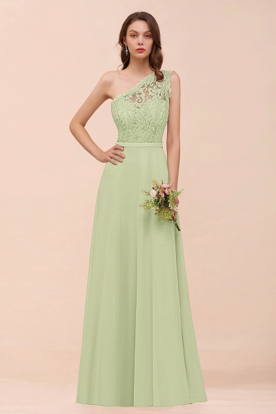 Classy One Shoulder Appliques Lace Floor-length A-Line Chiffon Bridesmaid Dress_35