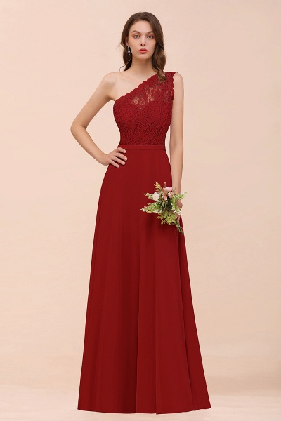Classy One Shoulder Appliques Lace Floor-length A-Line Chiffon Bridesmaid Dress_48