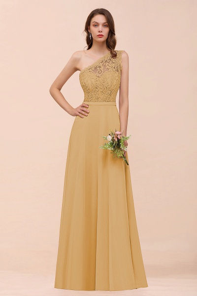 Elegantes One-Shoulder-Spitzenapplikationen Bodenlanges Chiffon-Brautjungfernkleid in A-Linie_13