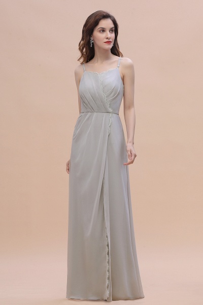 Stylish Spaghetti Straps A-Line Floor-length Bridesmaid Dress With Side Slit_6