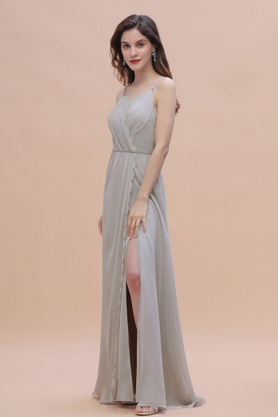 Stylish Spaghetti Straps A-Line Floor-length Bridesmaid Dress With Side Slit_7