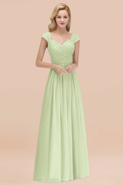 A-Line Chiffon Straps Sweetheart Sleeveless Floor-Length Bridesmaid Dress with Ruffles_35
