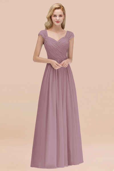 A-Line Chiffon Straps Sweetheart Sleeveless Floor-Length Bridesmaid Dress with Ruffles_43