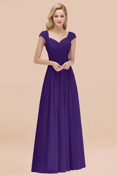 A-Line Chiffon Straps Sweetheart Sleeveless Floor-Length Bridesmaid Dress with Ruffles_19