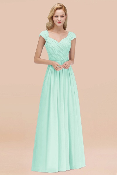 A-Line Chiffon Straps Sweetheart Sleeveless Floor-Length Bridesmaid Dress with Ruffles_36