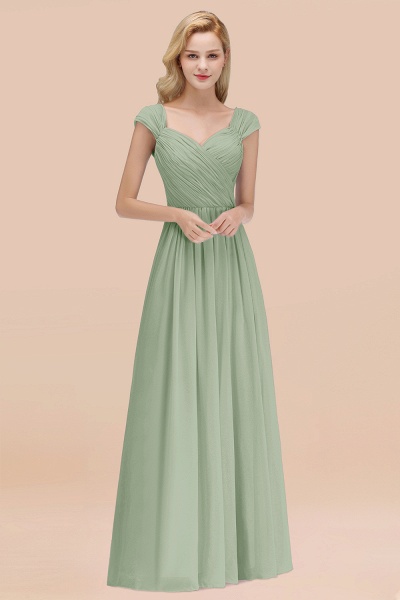 A-Line Chiffon Straps Sweetheart Sleeveless Floor-Length Bridesmaid Dress with Ruffles_41